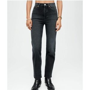 Re/Done Comfort Stretch High Rise Stove Pipe Jeans Size 27